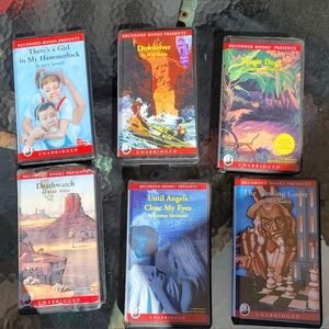 Ex-library Audiobooks Cassette Tapes Untested Lot Of 6 Young Adult Books Good